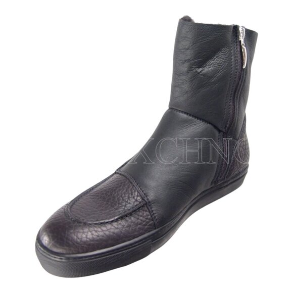CESARE PACIOTTI LUXURIOUS SHEARLING BOOTS ITALIAN DESIGNER MENS SHOES NEW IN BOX main image 4
